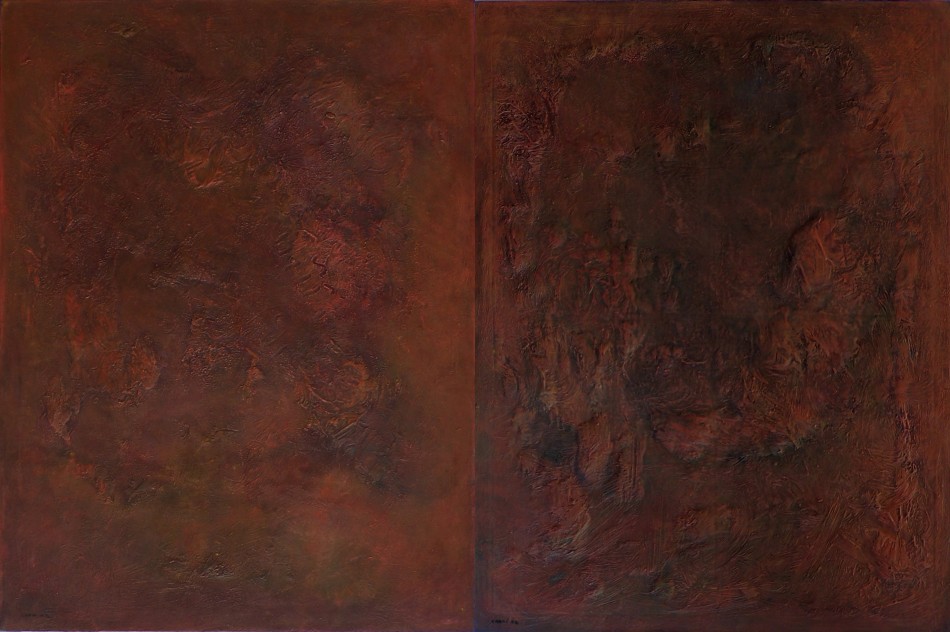 25. MM on canvas  40x60" diptych 2003