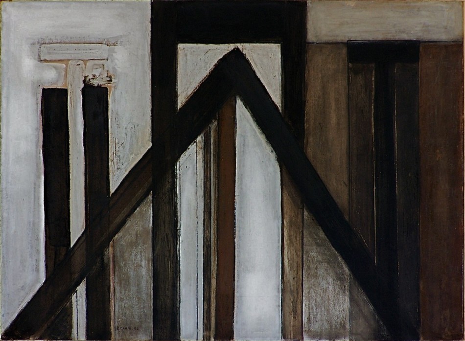 01. MM on carboard mounted on panel 22x29" 1981